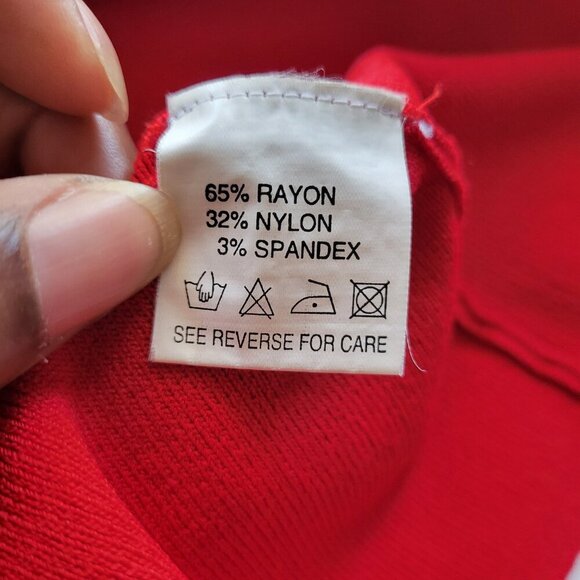 Belldini Women’s Beaded Neck Red Long Sleeve Pullover Sweater (Size: L) - Picture 6 of 11